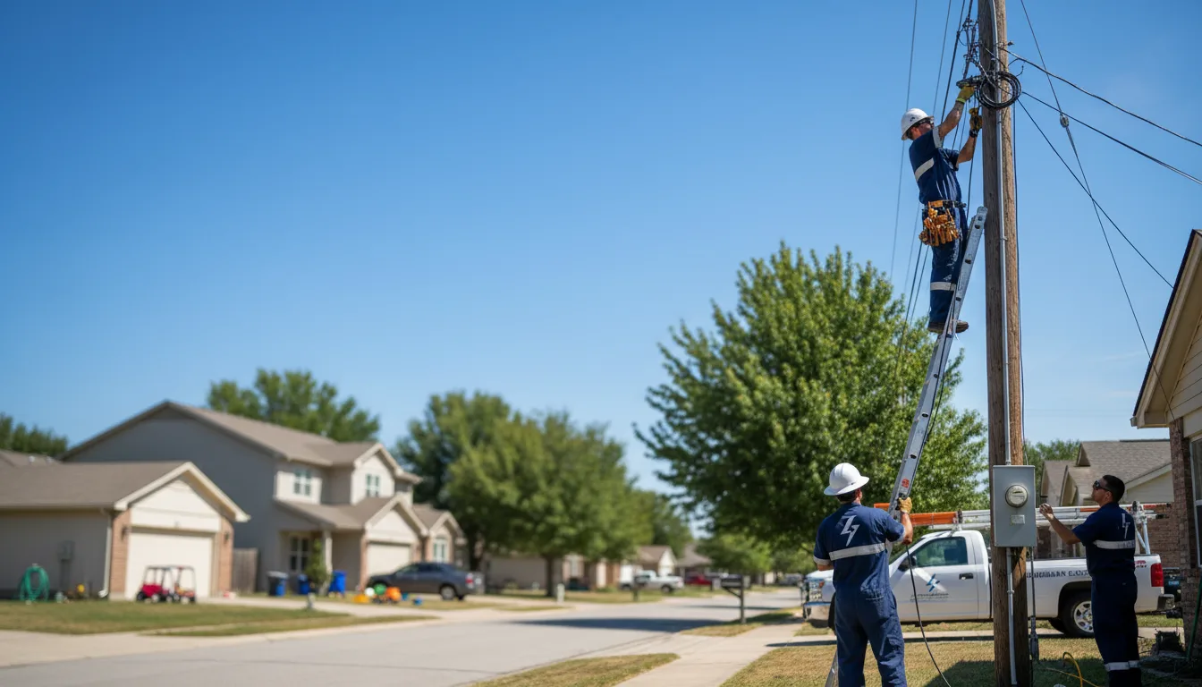 Residential electrician providing installation services in Center, ND